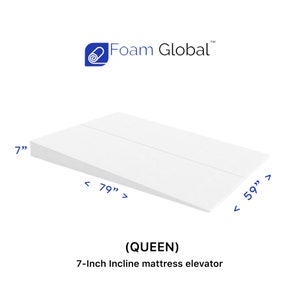 7-Inch Mattress elevator Bed Wedge Mattress Topper Incline, Foam Wedge, Bed Wedge for Gerd, Acid Reflux, Sleep Apnea, image 7