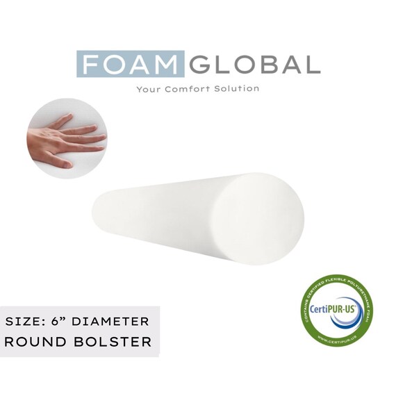 6inch Round Bolster Pillow Foam Insert for Throw Pillows and Etsy