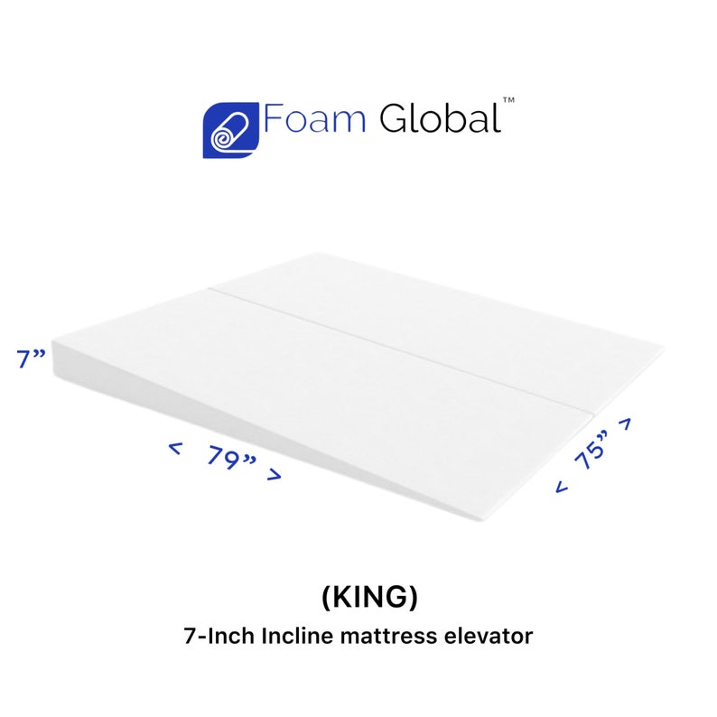 7-Inch Mattress elevator Bed Wedge Mattress Topper Incline, Foam Wedge, Bed Wedge for Gerd, Acid Reflux, Sleep Apnea, image 8