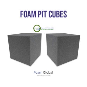 Foam Pit Cubes & Block 500 pcs (Charcoal) Foam Pit Blocks for Gymnastics,  Trampoline Arenas, Skateboard Parks