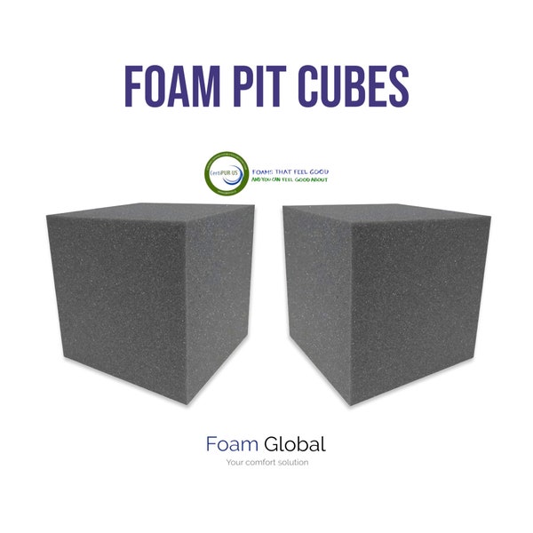 Foam Global | 4”x4”x4” Foam Cubes Gymnastics | Trampoline Parks | Skatepark Foam Cubes, Foam Blocks, Gym Pad, Gym Foam Cushion, Crash Pads