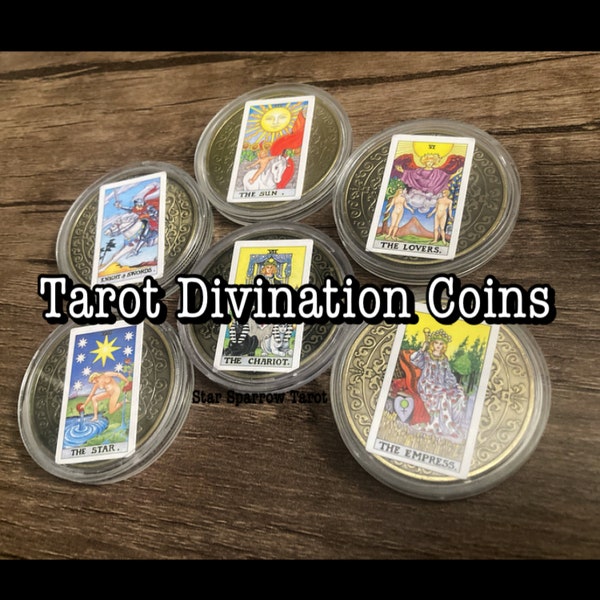 Tarot Divination Coins | Divination Coins | Yes No Coin | Decision Coin | Fate Coin