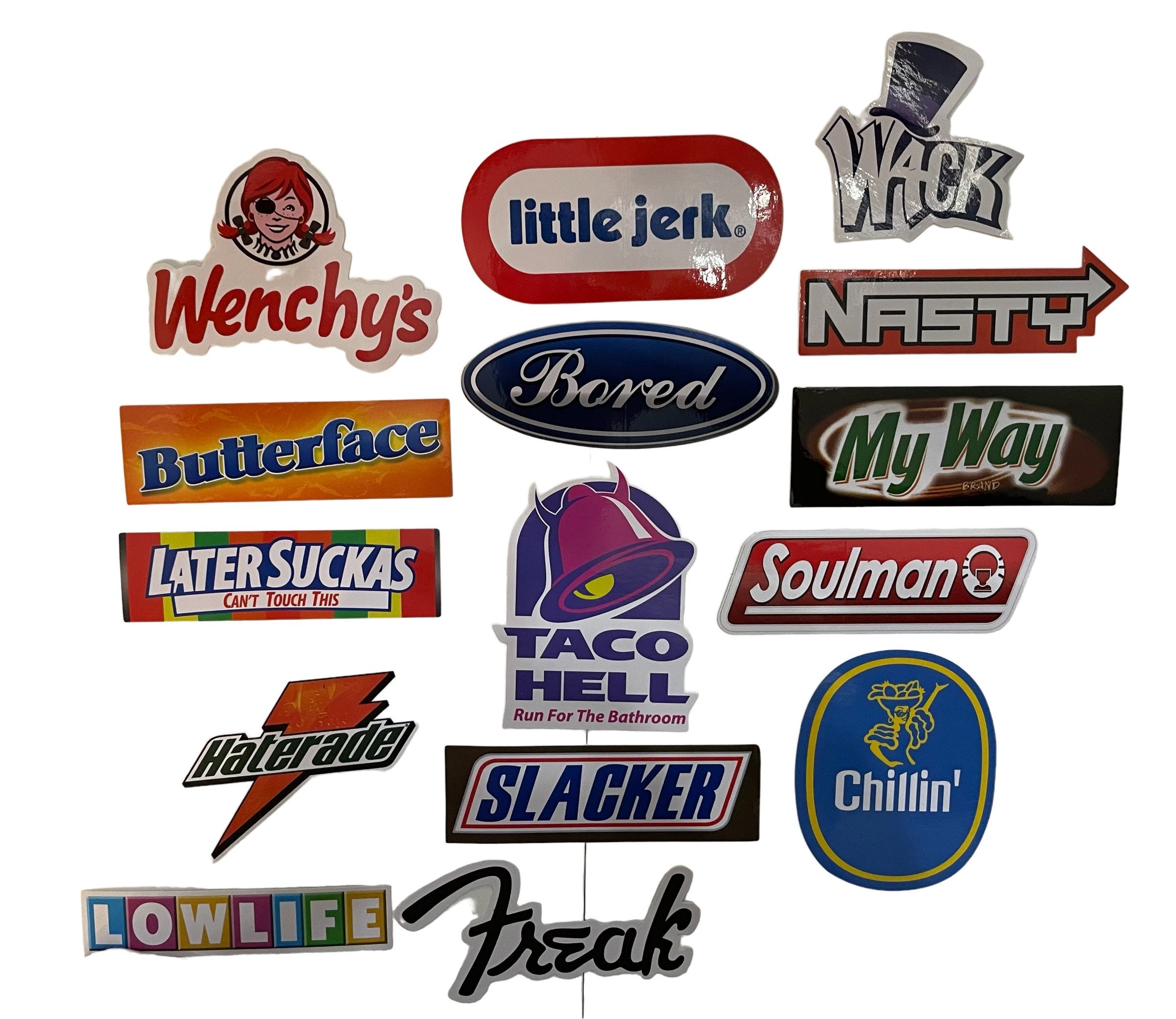 Funny Satire Stickers Set of 15 Etsy