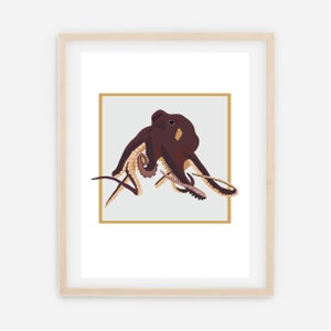 Octopus Print, Digital Download Printable Wall Art