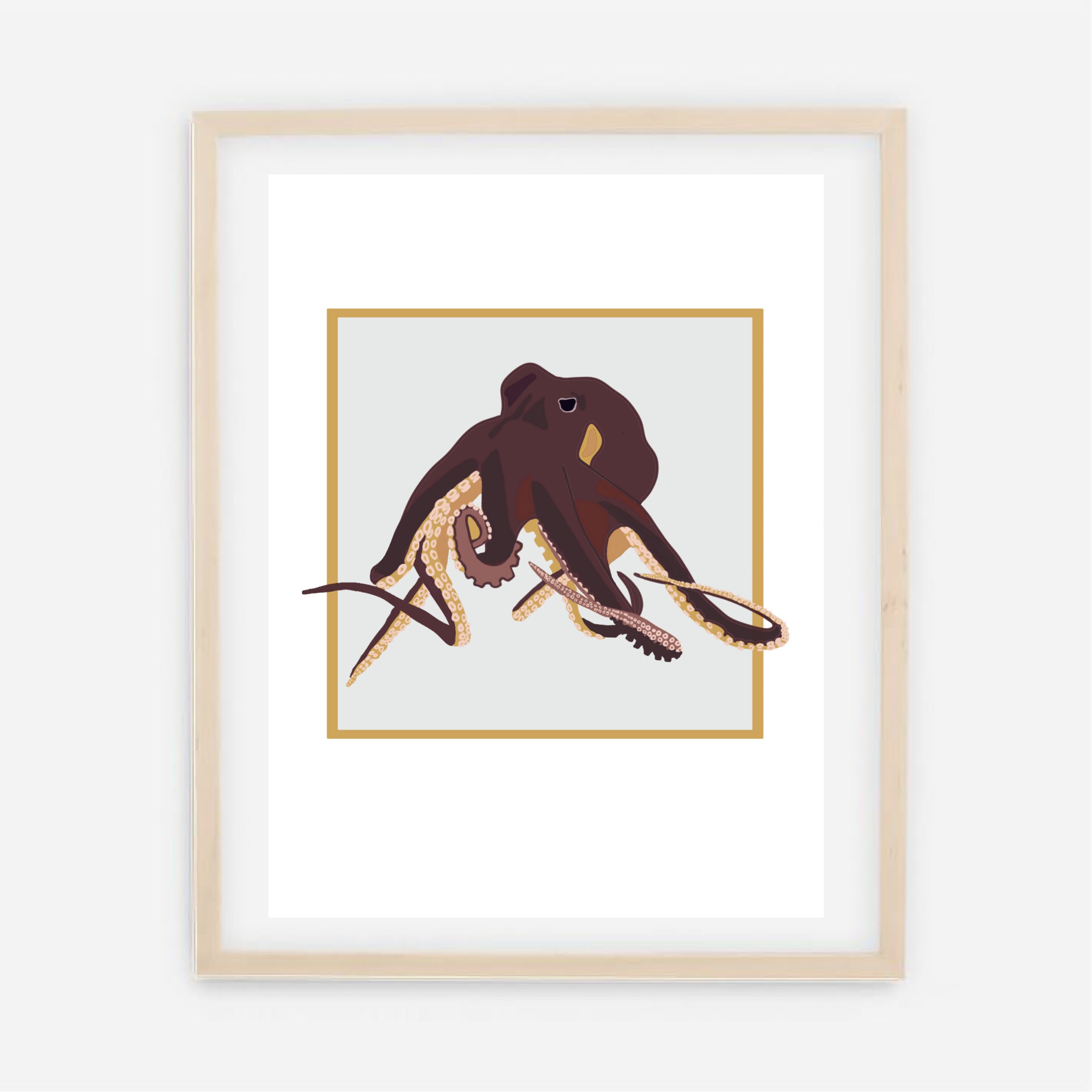 Octopus Print, Digital Download Printable Wall Art - Etsy