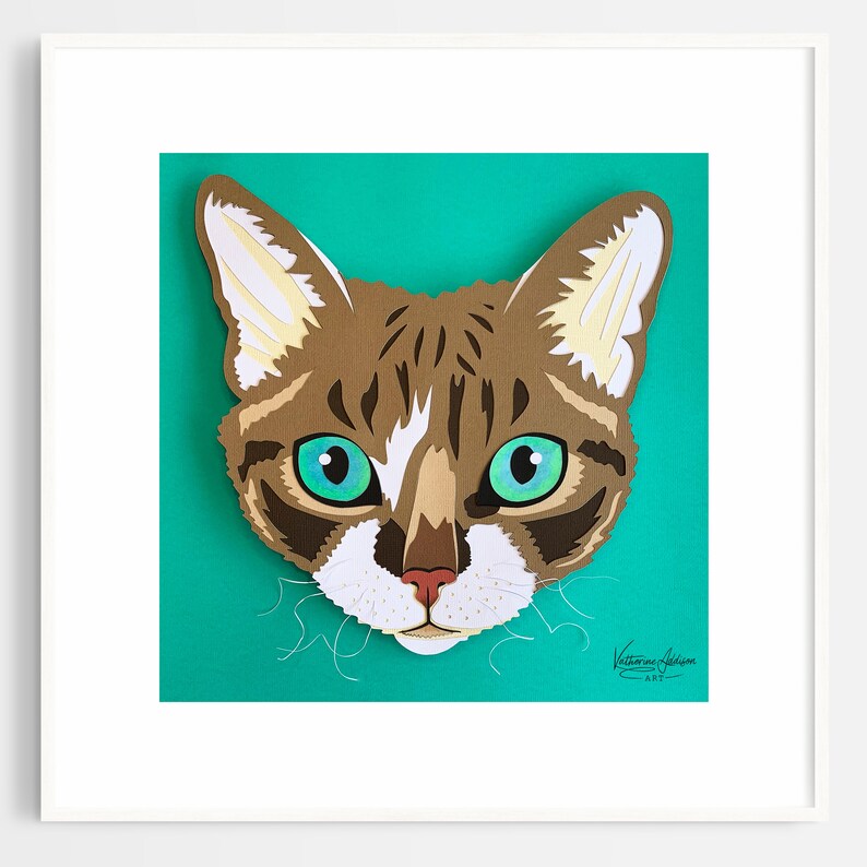 Download Dog Cat Layered Cat Gift Animal Portrait Dog Custom Paper Pet Face Portrait Paper Cut Art Paper Art Hand Made Fine Detail Mixed Media Collage Art Collectibles