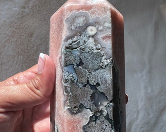 Chunky Pink Amethyst Tower: Reiki Cleansed Crystal Point| High Vibration | Heart Chakra | Higher Perspective