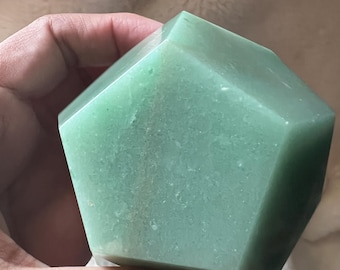 Green Aventurine Dodecahedron: Sacred Geometry Crystal | Platonic Solid| Wealth | Prosperity | Abundance | Success | Opportunity
