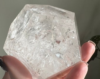Clear Quartz Dodecahedron: Reiki Infused Sacred Geometry Crystal |  Platonic Solid | Master Healer | Amplify Energy