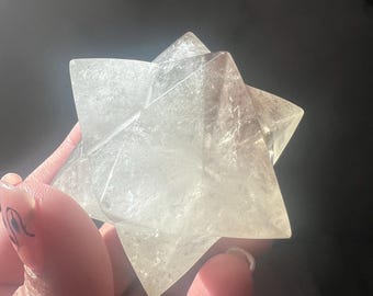 Smoky Citrine Merkaba: Reiki-Infused Crystal, Sacred Geometry |  Money Prosperity Abundance | Stellated Dodecahedron