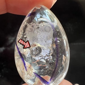 Łza Enhydro Quartz: Kryształ Reiki w kształcie bąbelków wody (16 g, 38,9 mm)