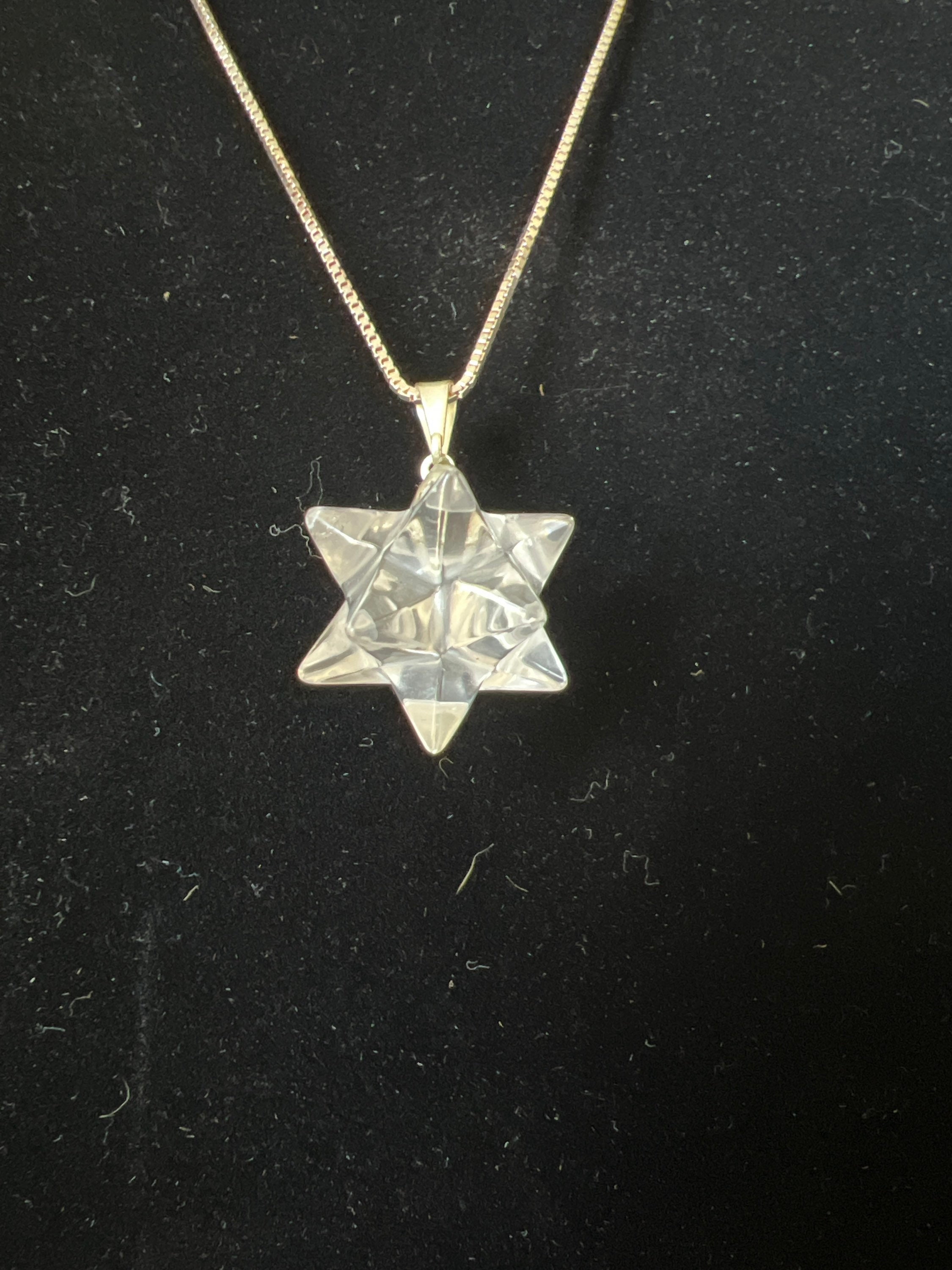Mini Clear Quartz Stellated Dodecahedron 12 Pointed Star