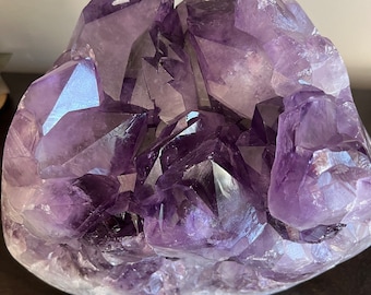 Large Amethyst Geode Cluster | Reiki-Infused Crystal Specimen |  Meditation | Protection | High Vibration | Calm the Mind