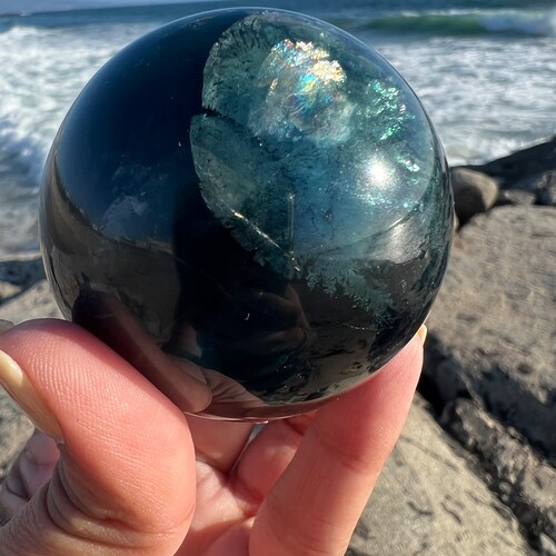 Deep Blue Purple Fluorite Crystal Sphere w/ Reiki shops Energy | Balance Harmony | Positive Energy | Healing Stone | Intuition | Third Eye Chakra