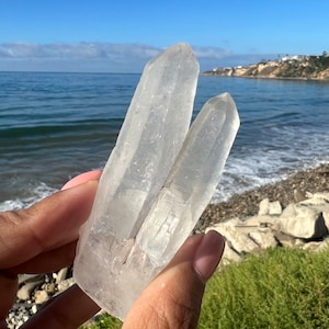 Tantric Twin Lemurian Quartz w/ Rainbows | Reiki | Crystal Grid | Master Healer | Amplify Energy | Divine Feminine | Lemuria | Lightworkers