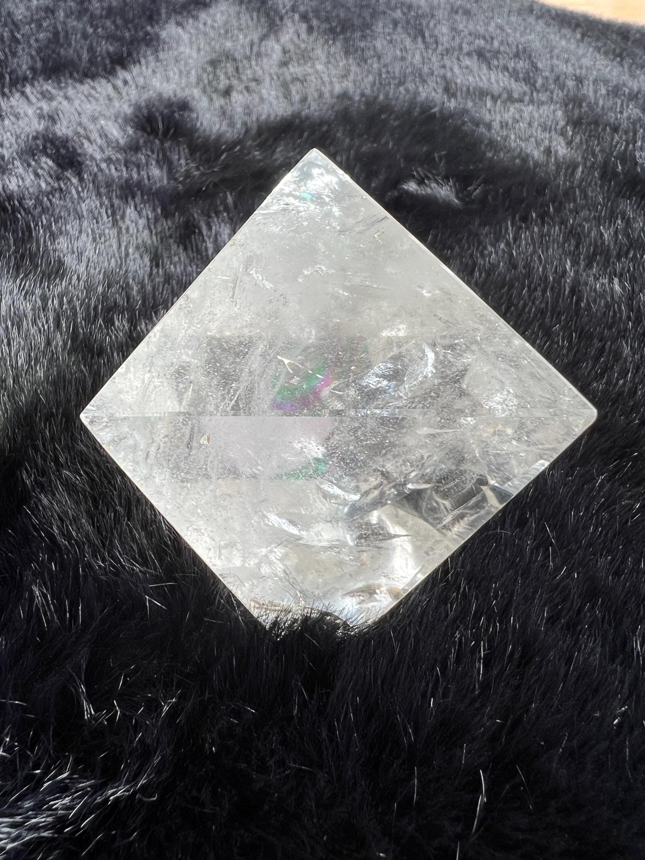 クリアクォーツ八面体：レイキチャージプラトンソリッドクリスタル