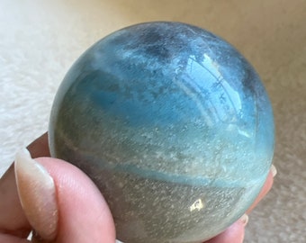 Blue Gray Trolleite Sphere: Reiki Infused Ascension Crystal |  Manifestation | Spiritual Work | Divine Purpose |