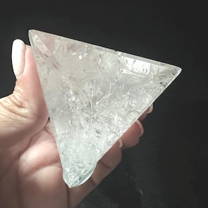 Clear Quartz Tetrahedron w/ Reiki + Light Codes | Sacred Geometry | Platonic Solid | Meditation | Master Healer| Amplify Energy | Pyramid