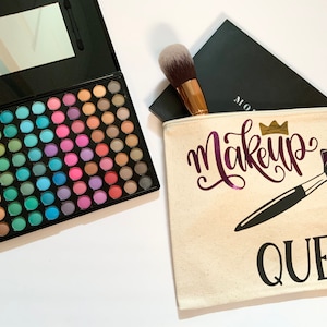 Makeup Queen Bag | Personalized Makeup Bag | Travel Pouch | Cosmetic Bag