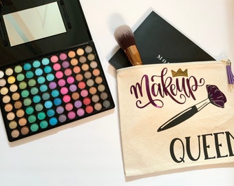 Make-up Queen Bag | Gepersonaliseerde Make-up Tas | Reistas | Cosmetische tas