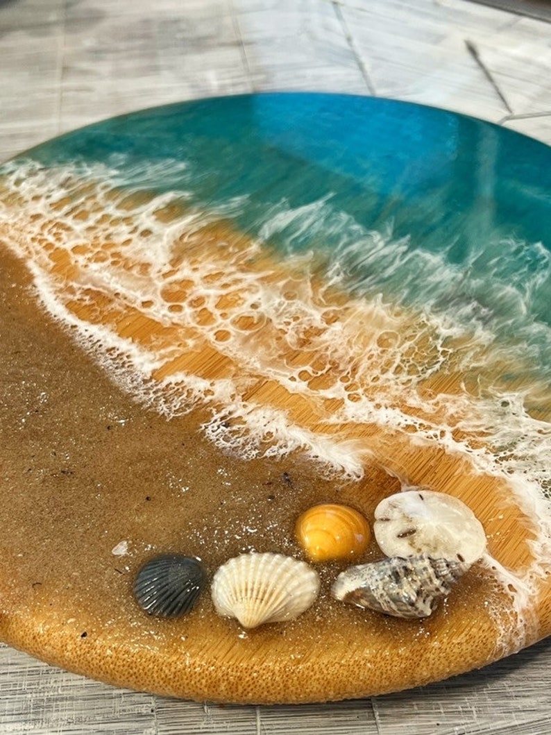 Coastal Resin Lazy Susan Turntable Etsy