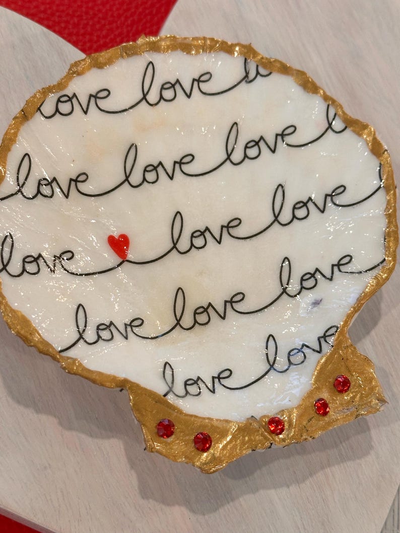 Valentines Coastal Shell Decoupage Decor - Etsy