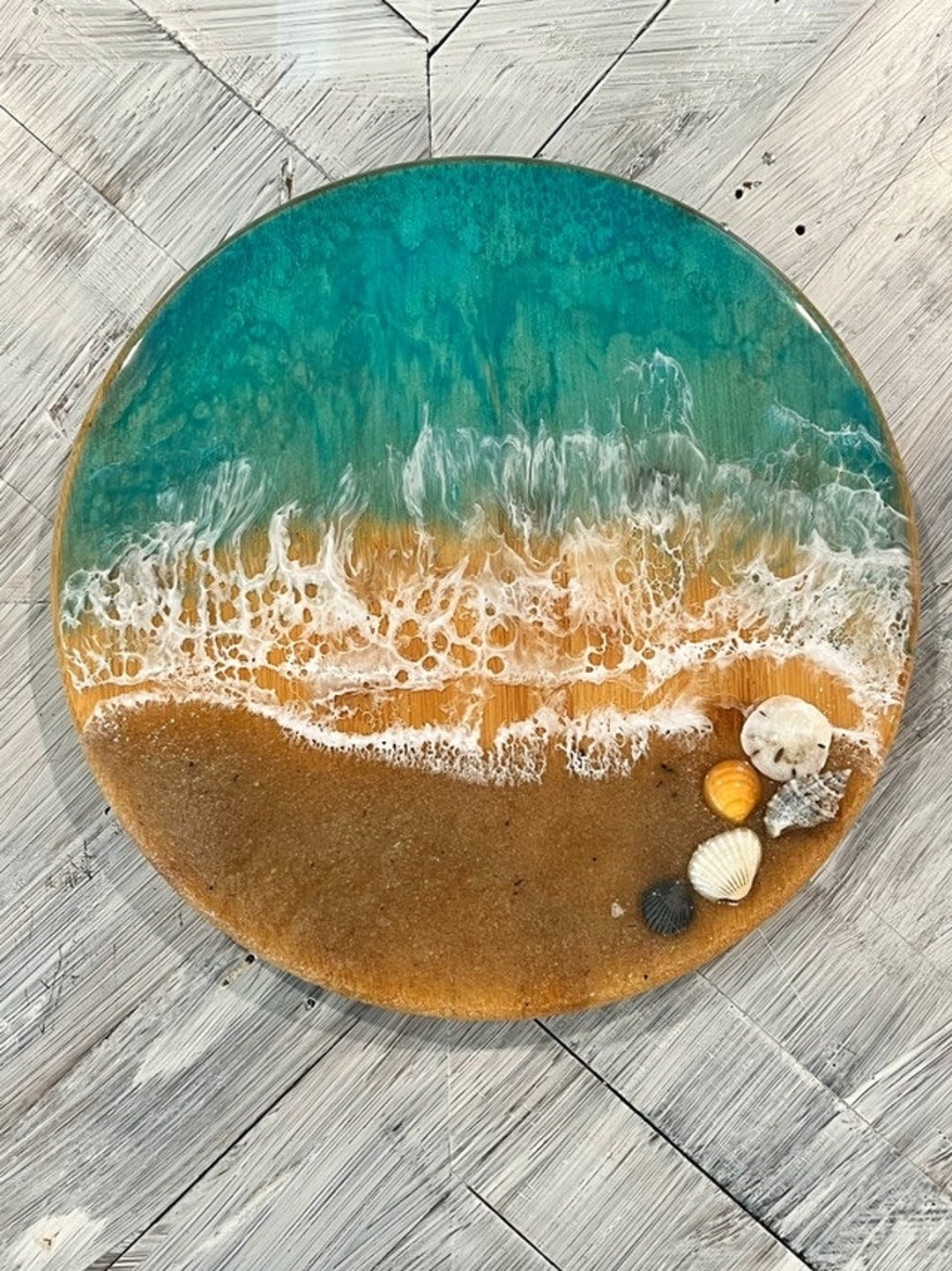 Coastal Resin Lazy Susan Turntable Etsy