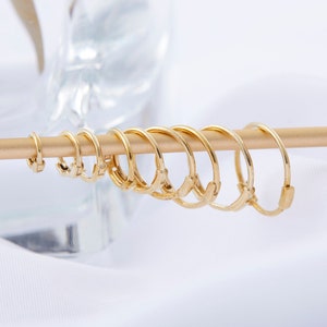 10K Solid Gold Huggie Hoop Ohrring, Echtes Gold Knorpel Helix Conch Piercing, Gold Klapp Hoop Ohrring, kleine Multi-Size Lobe Hoop Ohrring