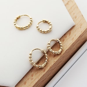 10K Solid Gold 5mm 6mm 7mm 8mm 9mm 10mm Dainty huggie earrings,Tiny hoop earring,mini Hoop,small hoop,solid gold hoop,huggie hoop earring.