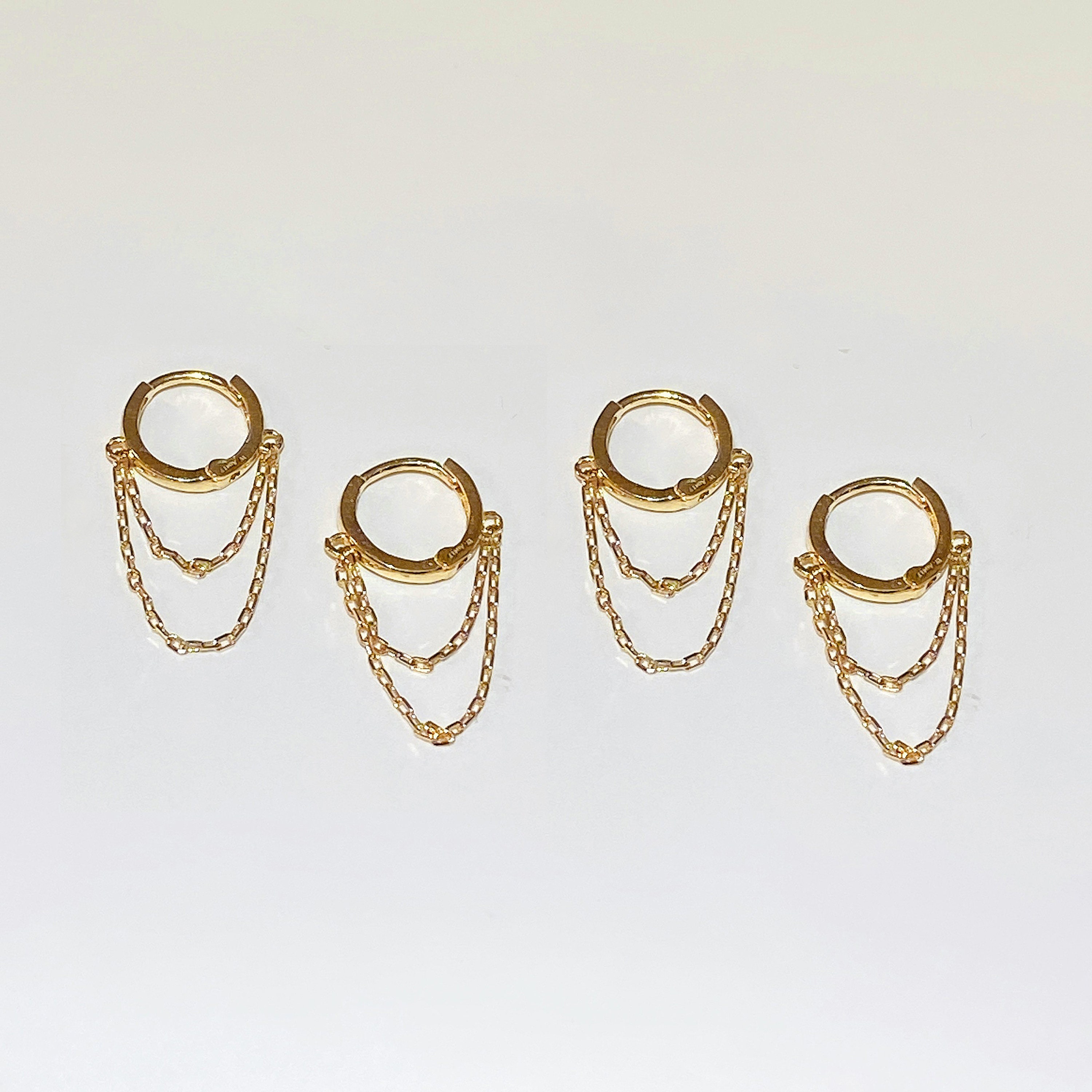 Double chain hoop earrings Clearance