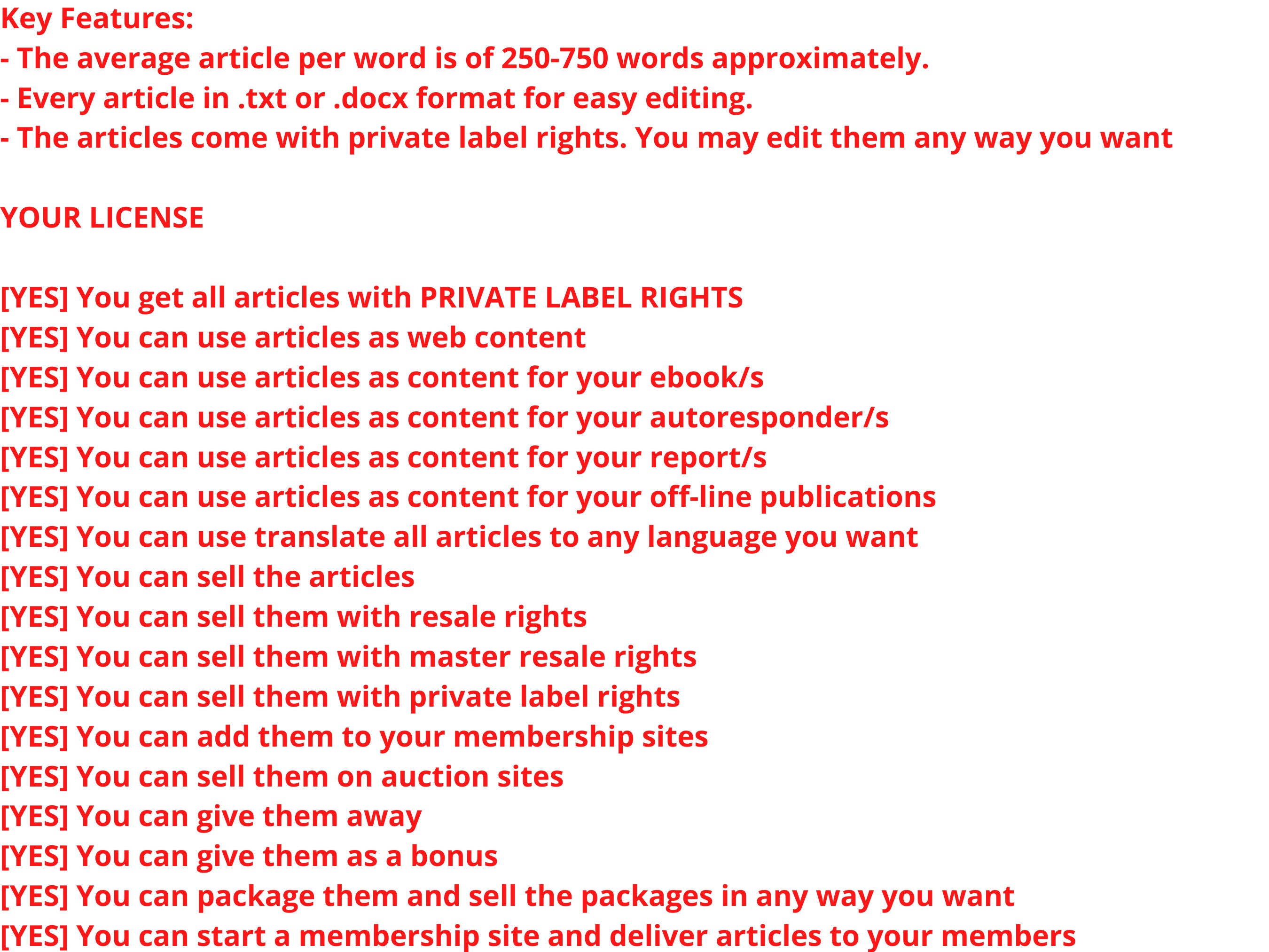 17000 Multi Niches Editable &amp; Printable PLR Articles for Website ...