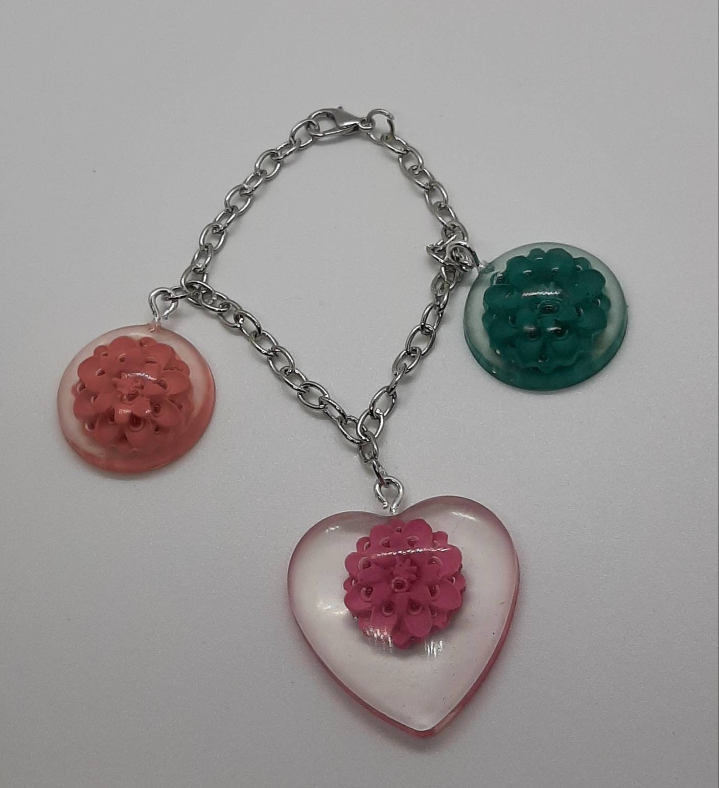 Resin Charm Bracelet Etsy