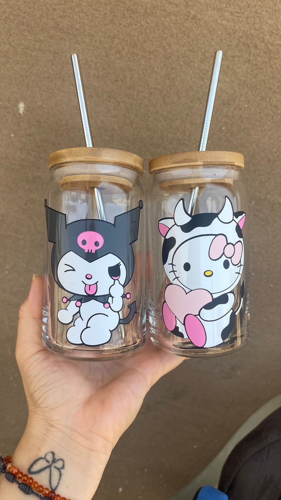 hello kitty beer glass