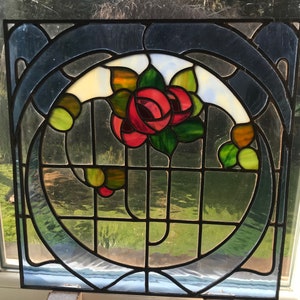 Stained glass window panel