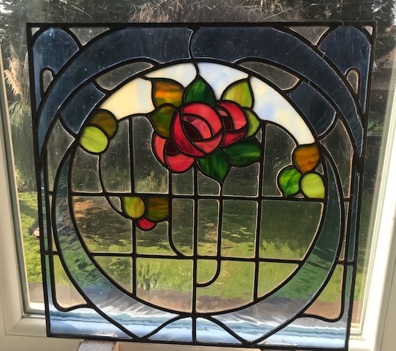 Stained glass window panel