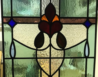 Stained glass window panel