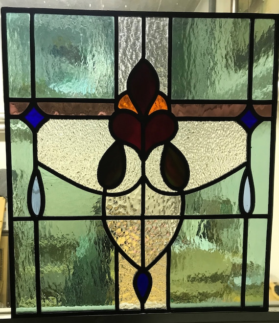 Stained glass window panel