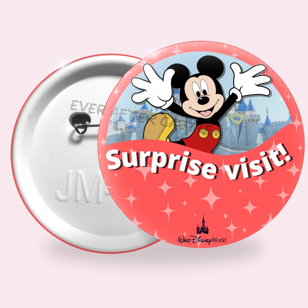 Surprise Visit to Disney Button - Etsy