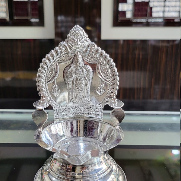 BIS Hallmarked Silver Meenakshi kamatchi Vilakku| 925 silver purity | 22k silver | Silver jewelry |handmade amazing silver items