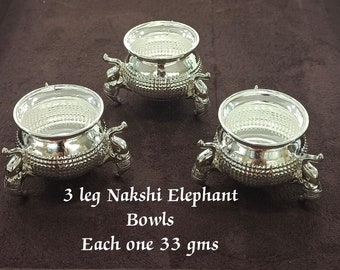 BIS HALLMARKED 925 Silver Bowl -  pure silver gift items- silver pooja items for home, return gift for navarathri-wedding-anniversary