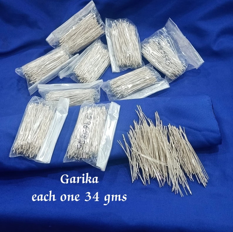 BIS HALLMARKED 925 Silver Garika/Grass Pack of 108 pure silver gift item silver pooja item for home, return gift for navarathri,wedding zdjęcie 1