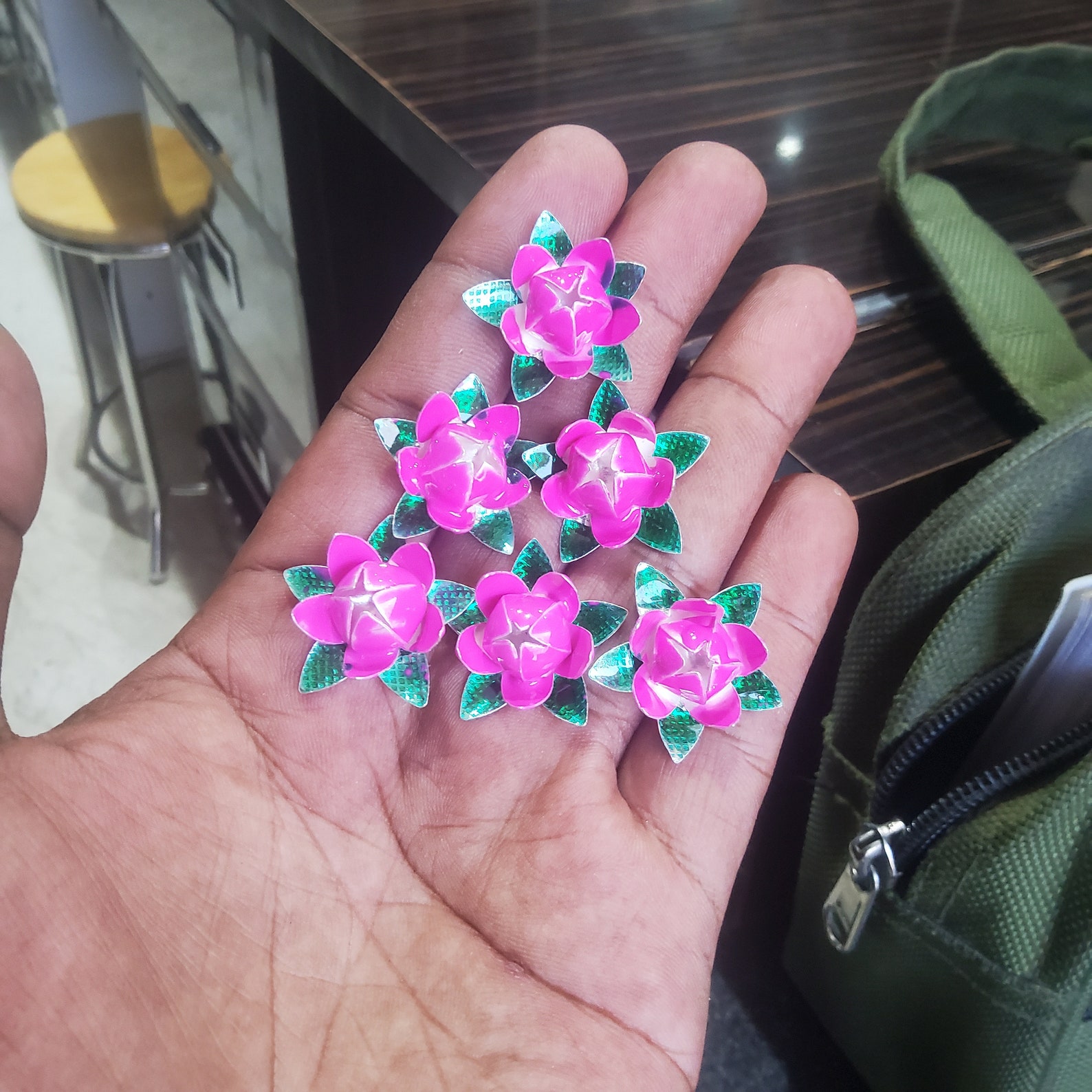 Pure Silver Lotus Flowers pure Silver Gift Items Hindu Pooja Item