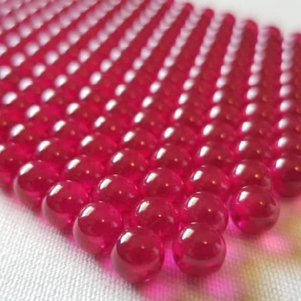 Nst Gems AAAAA quality synthetic ruby corundum round loose balls without hole