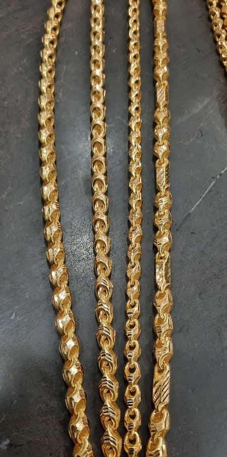 22K Gold Designer Chain for Boys, BIS Hallmarked Gold Chain for Men, Gift  for Brother/Father