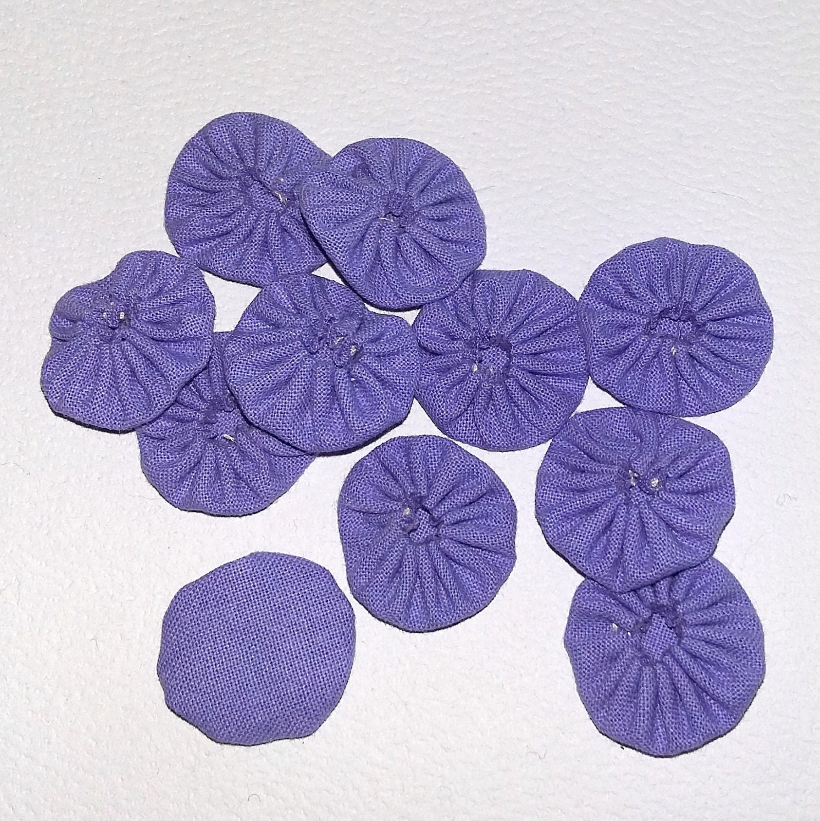 Fleur Yoyo Tissu Lavande, 2.50cm, 1 - Lot 10 U