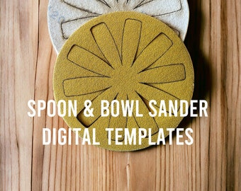 DIY Spoon and Bowl Sander Digital Template for Sanding Wood Curves / Spoon Making Tools / Spoon Carving / Bowl Making