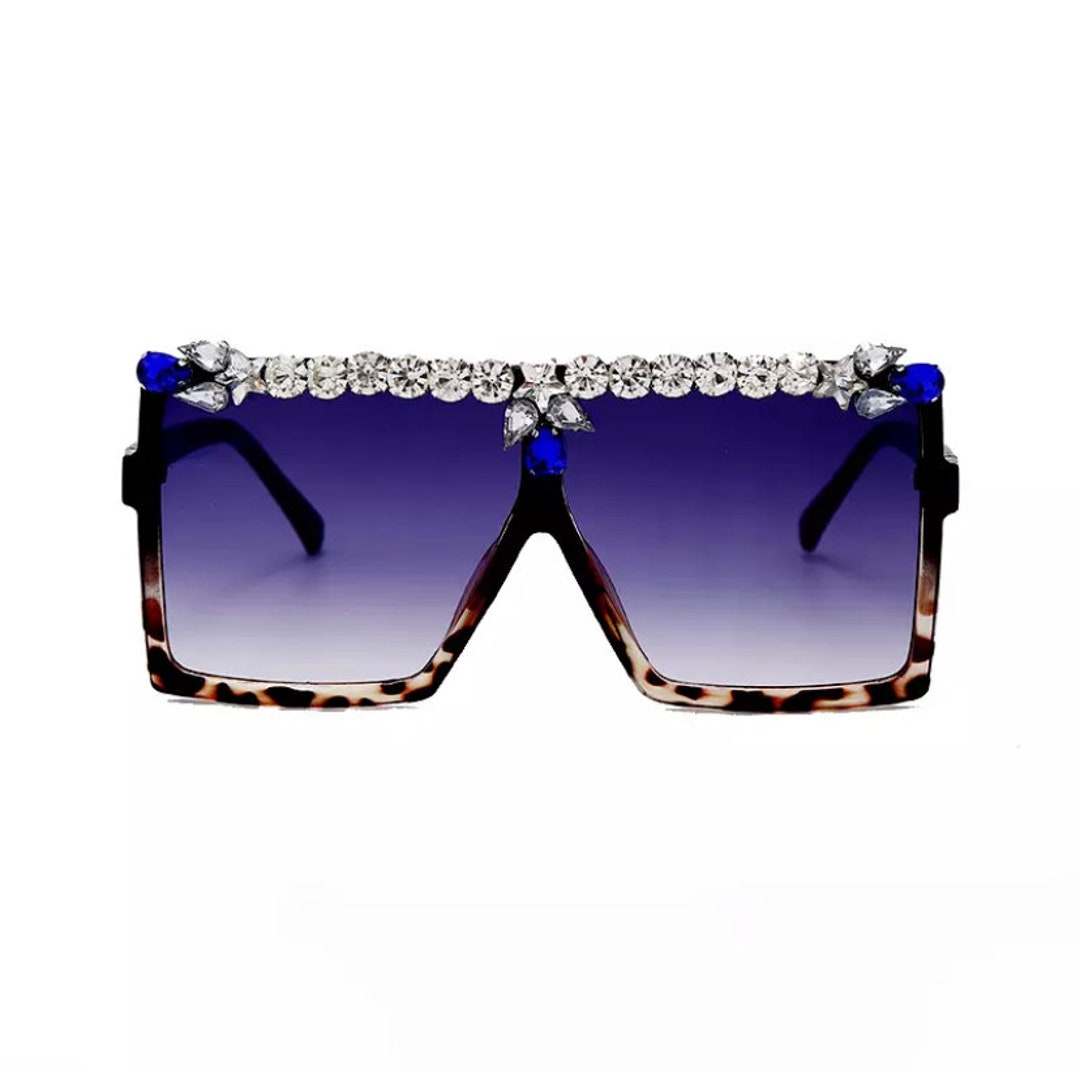 Flat Top Cat Eye Rhinestone Sunglasses - Flawless Eyewear – Flawless Eyewear