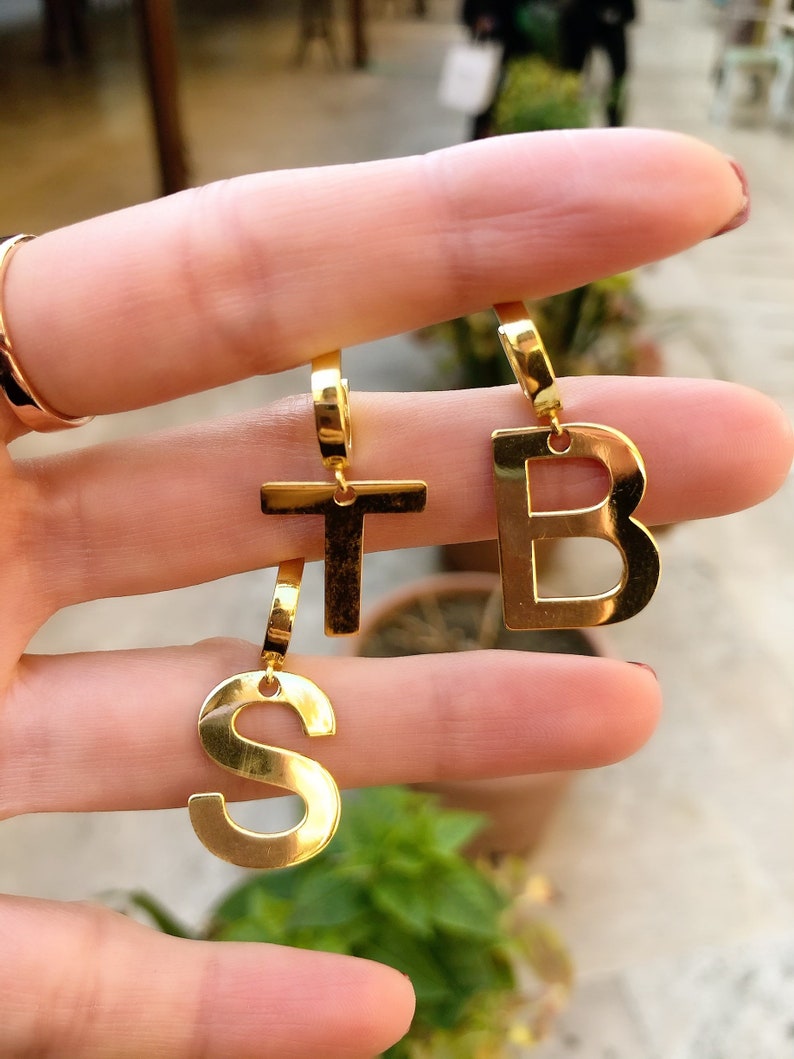 Dangle Earrings \u2022Personalized Earrings \u2022Custom Silver Earrings \u2022Initial Letter Earrings \u2022925 Silver Earrings