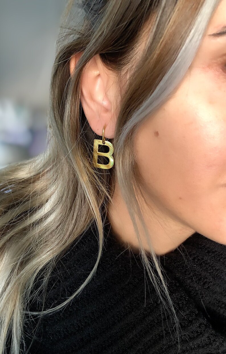 Dangle Earrings \u2022Personalized Earrings \u2022Custom Silver Earrings \u2022Initial Letter Earrings \u2022925 Silver Earrings
