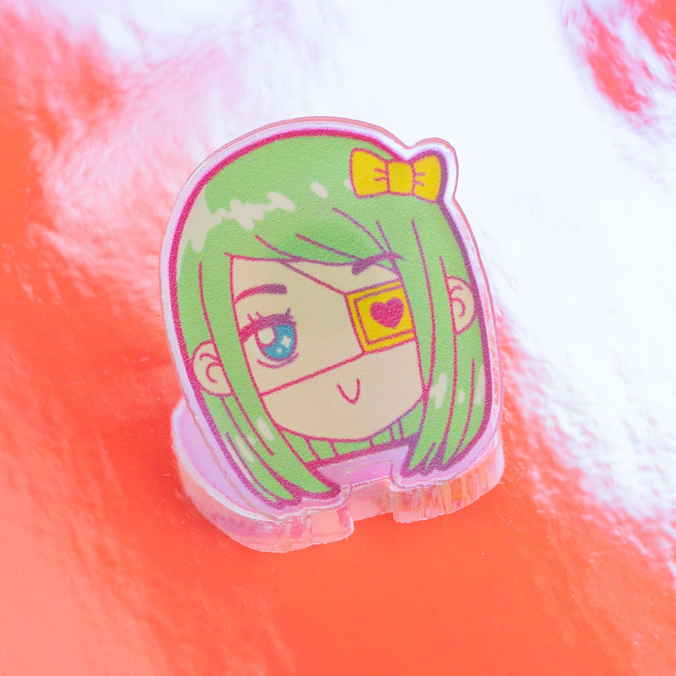 Eye Patch Gauze Girl Acrylic Pin Etsy